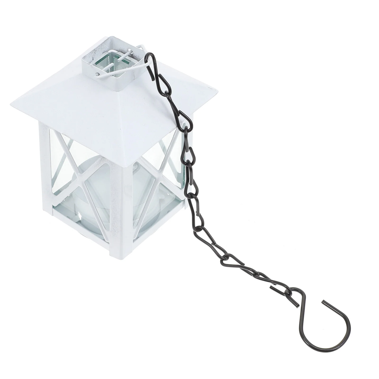 

Candlesticks Wall Hanging Stand Decorative Candleholder Retro Style Base Lantern Ironwork White