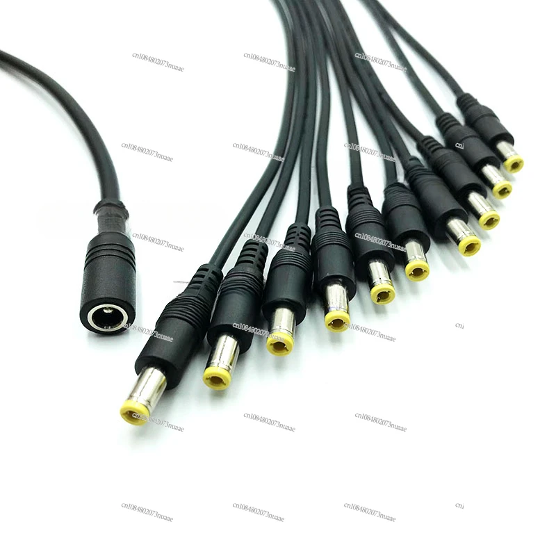 All copper DC5.5 * 2.5 one point two three four five eighty monitoring extension cable dc one to four power cord tap cable