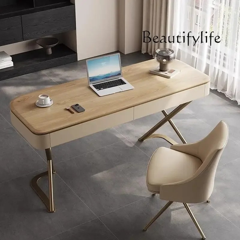 Solid wood desk Modern home writing desk New computer desk High-end boss table Consultation table