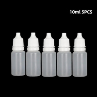 5Pcs 3ml 5ml 10ml Eye Drop Bottles PE Tip Squeeze Plastic Dispenser Empty Storage Containers