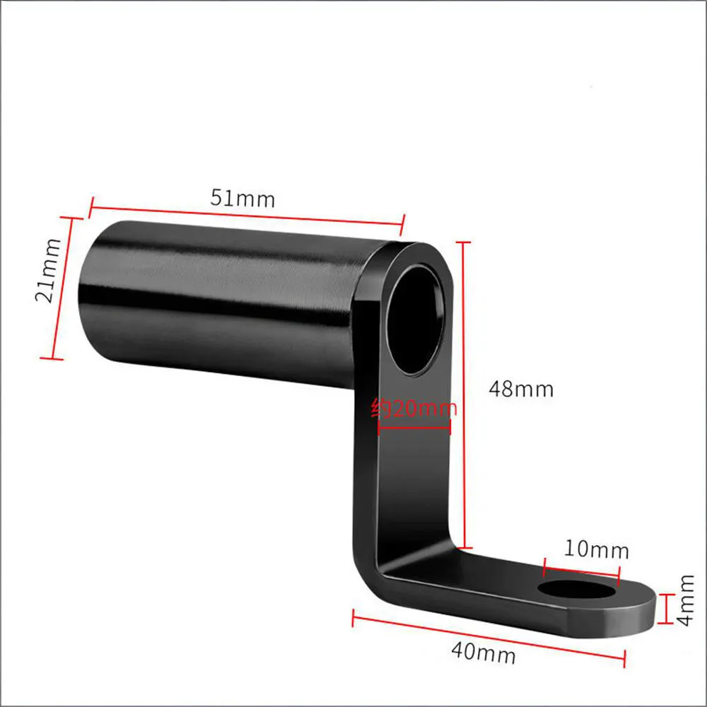 Aluminum Alloy Bicycle Motorcycle Rearview Mirror Mount Handlebar Stand Adapter Mobile Phone Holders Headlight Expansion Bracket