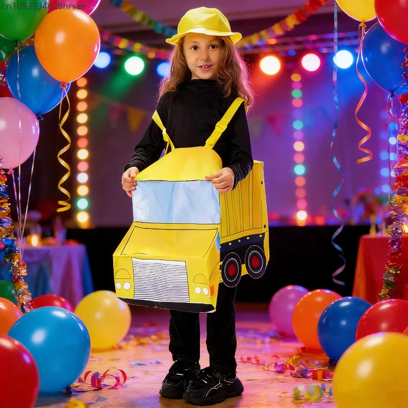

enfant Carnival Performance Funny Construction Vehicle Role-Playing Cosplay Costume World Book Day School Stage Truck Outfits
