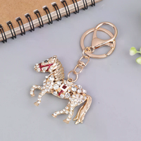 Crystal Horse Rhinestone Metal Key Chains Holder HandBag Pendant Fashion Keyrings Keychains For Car Best Gift