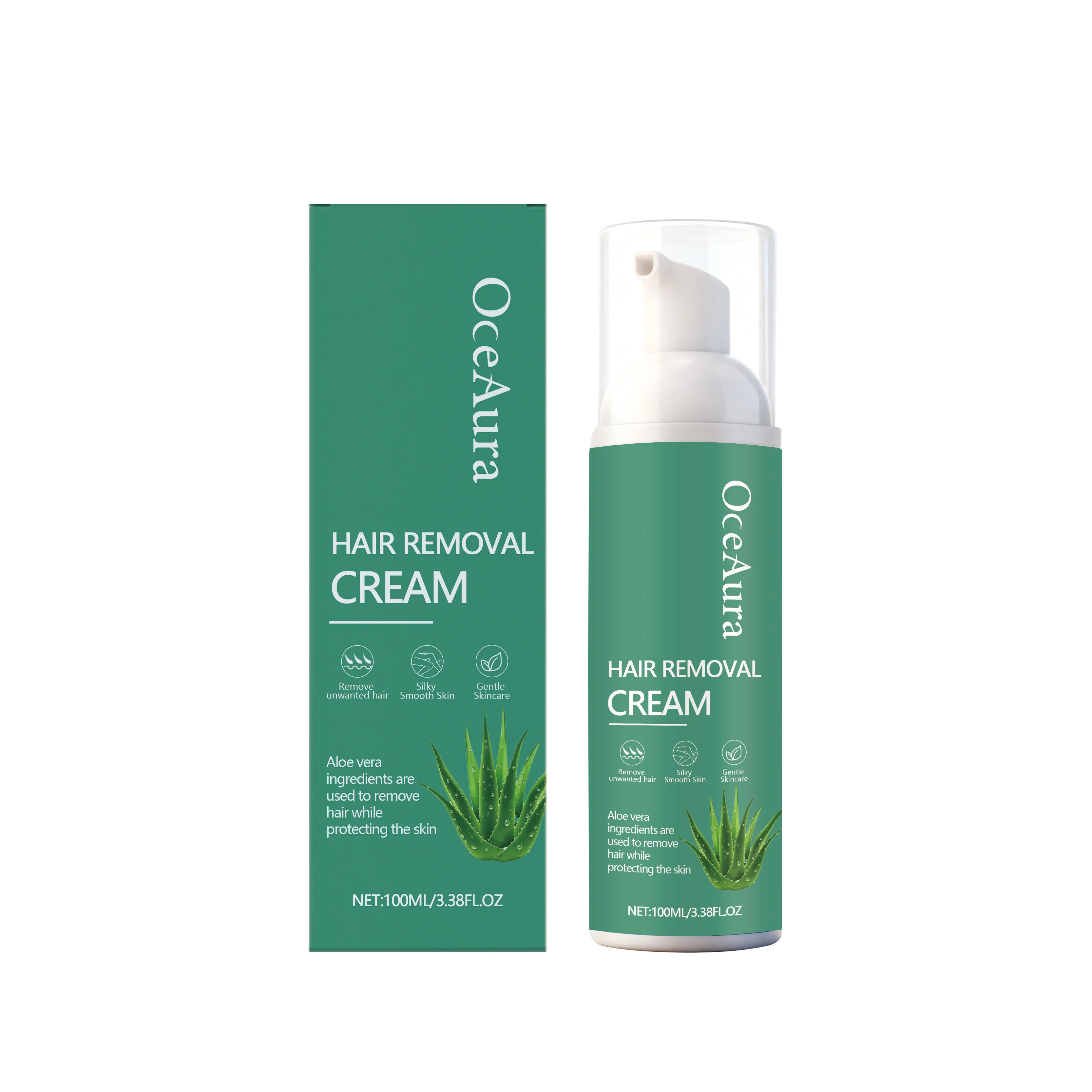 Aloe Vera Hair Removal Mousse Painless Remove Hairs Refresh Smooth Soften Beard Deep Clean Inhibiting Growth Depilatory Mousse