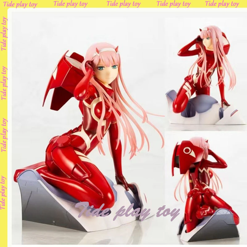 16cm Darling in The FranXX 02 Zero Two Anime Figure Handmade Ornament Pendant Boxed Figure Animation Periphery Creative Gift Toy