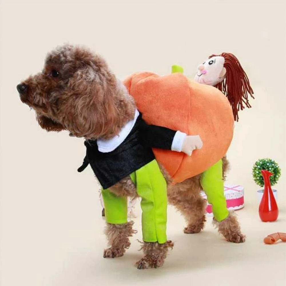 Halloween Dog Costumes Funny Pumpkin Pet Clothes Dog Cosplay Costume Sets Novelty Clothing For Small Medium Dogs Bulldog Pug