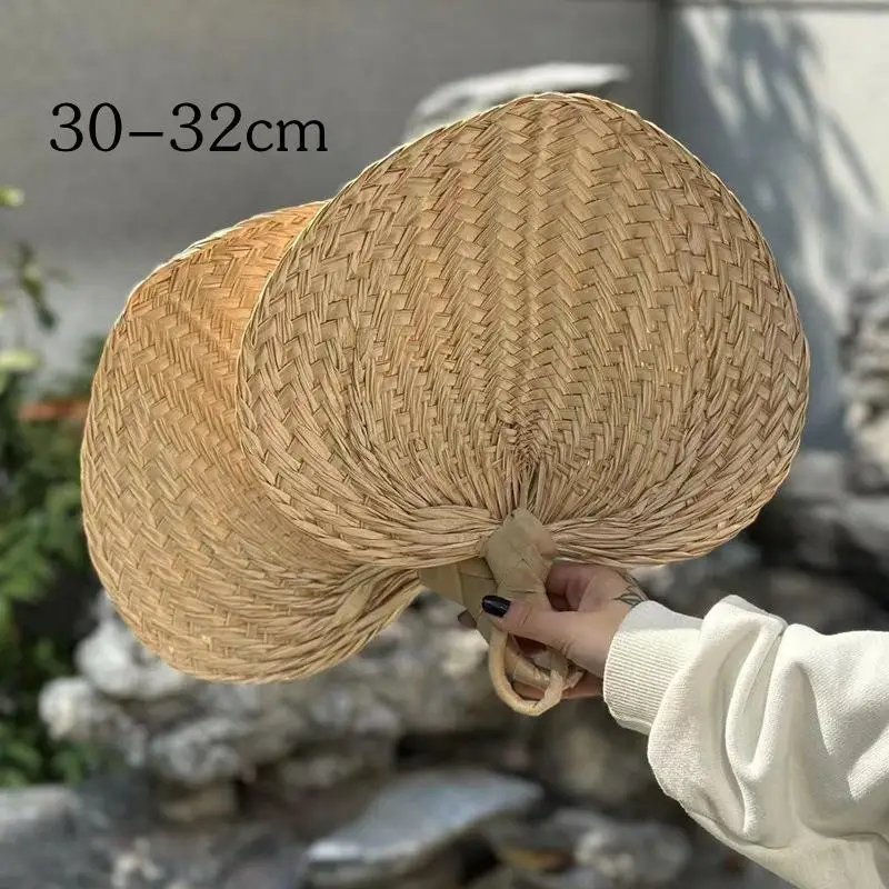 Vintage Palm-Leaf Palm-Leaf Fan Lightweight Natural Cooling Fan Handmade Fan Home Decoration