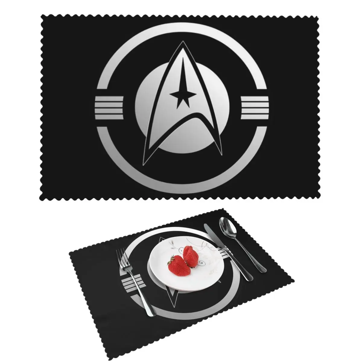 Star Treks Science Fiction TV Series Placemat Heat Resistant Plate Mat for Dining Table Bowl Coaster Home Decor Absorbent Mats