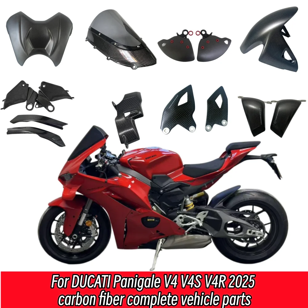 

For Ducati Panigale V4/V4S/V4R (2025+)100% Carbon Fiber Body Frame Covers Full Fairing Kits Motorcycle Accessories Fairing Kit