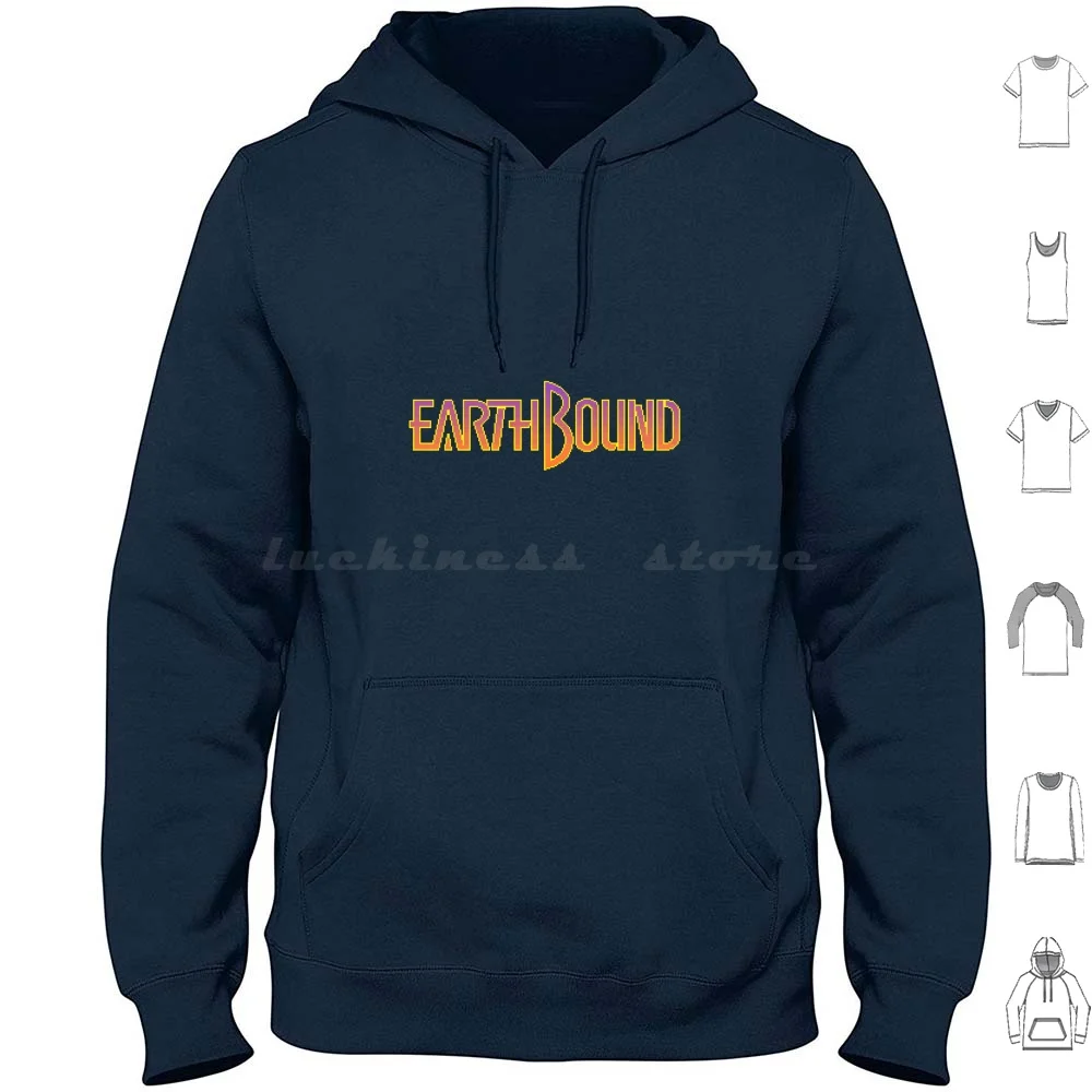 Earthbound : Title Hoodies Long Sleeve Psy Earthbound Mother 2 Mother Nes Link Legend Of Sword Start 8 Bit Retro Pixel