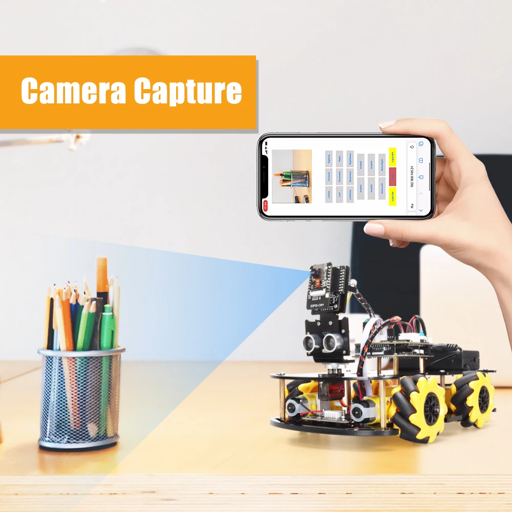 New Robot Starter Kit For Arduino Programming with ESP32 Wifi Camera and Codes Learning Develop Skill Full Version Automation