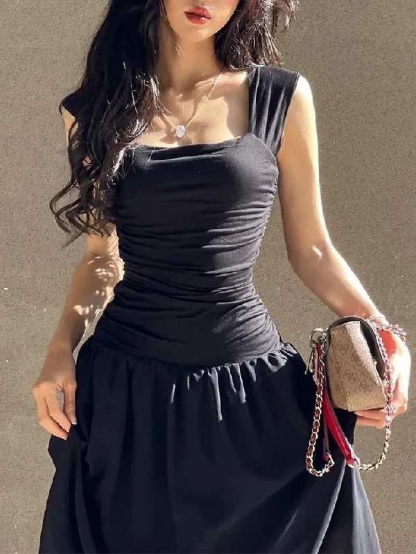 ชุดเดรสยาวหรูหราเซ็กซี่ผู้หญิงรุ่ยบอดี้คอนแม็กซี่เดรสฤดูใบไม้ผลิ Y2K ฤดูร้อนเอวสูงชุดเดรส J3AJ