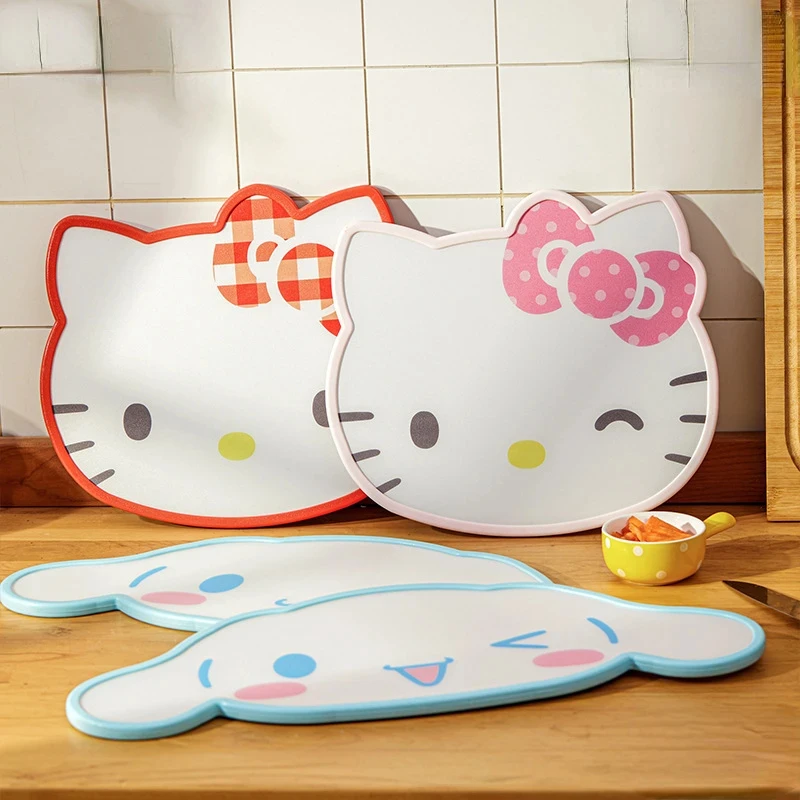 Kawaii Sanrio Hello Kitty Kuromi moja melodia kuchenna deska do krojenia figurka Anime deska do krojenia łatwa do czyszczenia przybory kuchenne