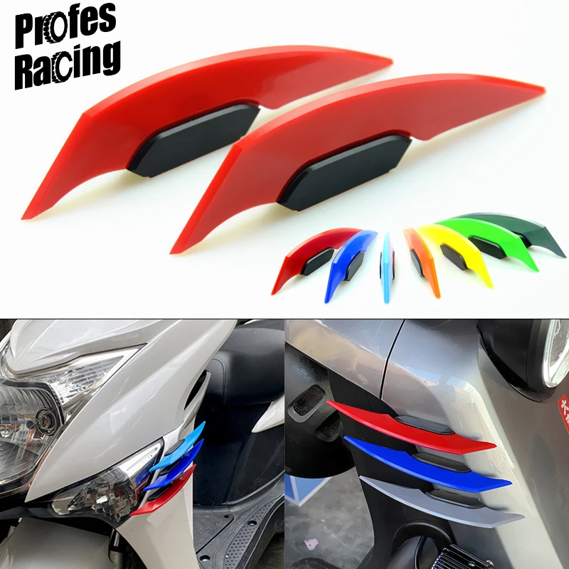 Motorcycle Electric Car Decorative Body Sticker Claw-Shaped Fixed Wind Wing Anti-Collision Protection Pad Universal Accessories