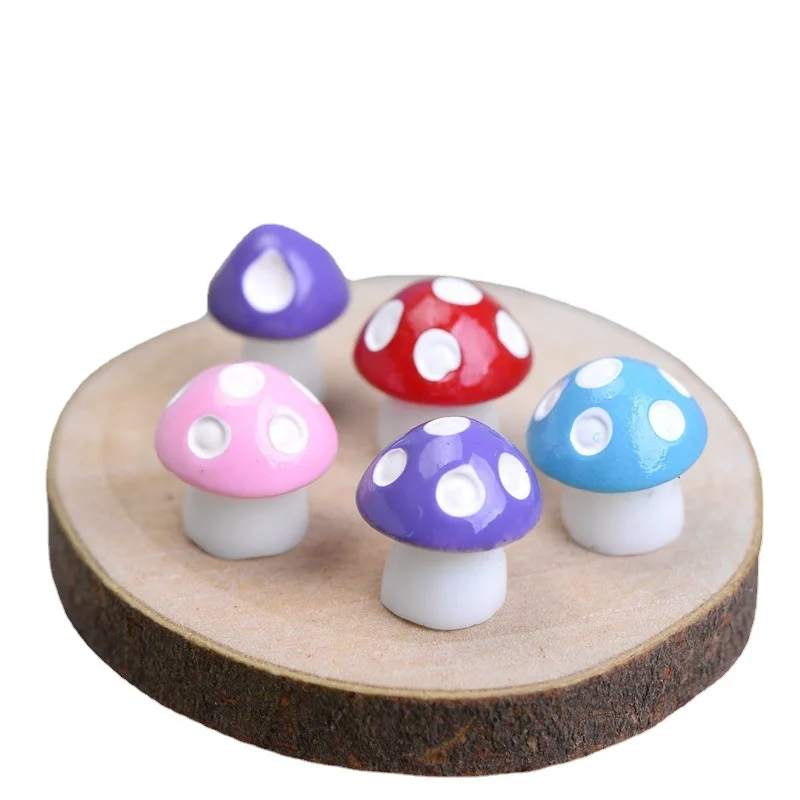 10Pcs Paddestoel Hars Kamer Decor Fairy Tuin Decoratie Thuis Miniatuur Micro Landschap Poppenhuis Mos Terrarium Beeldjes Ambachten