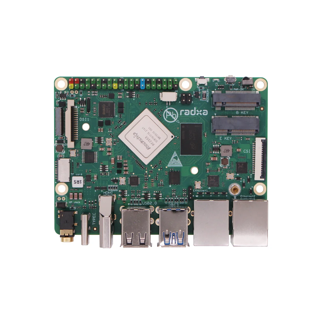 Radxa ROCK 3B RK3568J CPU 4-core SBC, kelas industri, dan HDMI dengan Output 4K, Radxa ROCK 3B RK3568 CPU 4-core SBC,