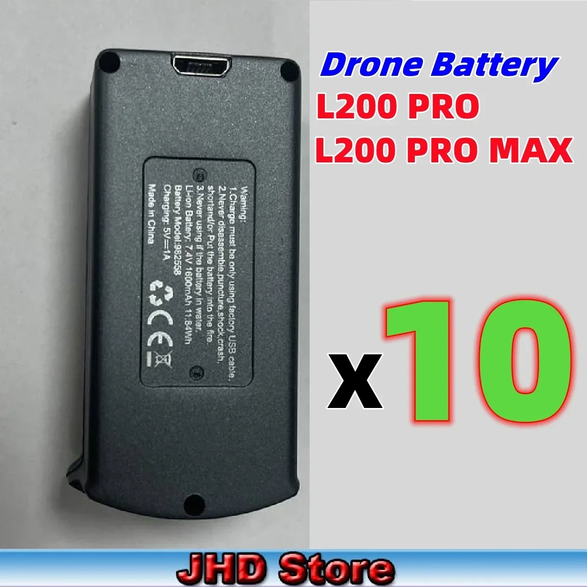 Jhd โดรนแบตเตอรี่ L200โปรสูงสุด25นาทีอายุการใช้งานแบตเตอรี่สำหรับ lyzrc ดั้งเดิม L200 PRO MAX โดรนอาร์ซีแบตเตอรี่ Lipo L200ขายส่ง