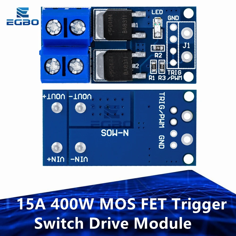 1~10PCS EGBO 15A 400W MOS FET Trigger Switch Drive Module PWM Regulator Control Panel