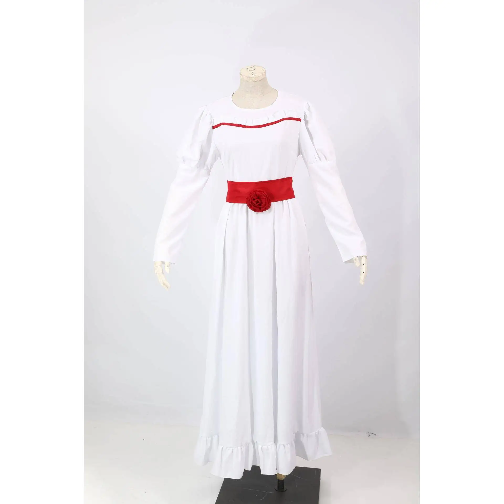 

White Horror Costume Dress Halloween Conjing Doll Anna Bell Terror Outfit Women's Traditional Ethnic Stage Costume Summer