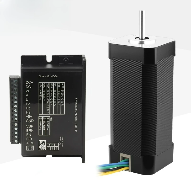 4000RPM 3 Phase NEMA17 24V 104W BLDC Brushless Motor Driver Kit 42mm Frame 1.8A Flange Mount RoHS CE ISO Certified
