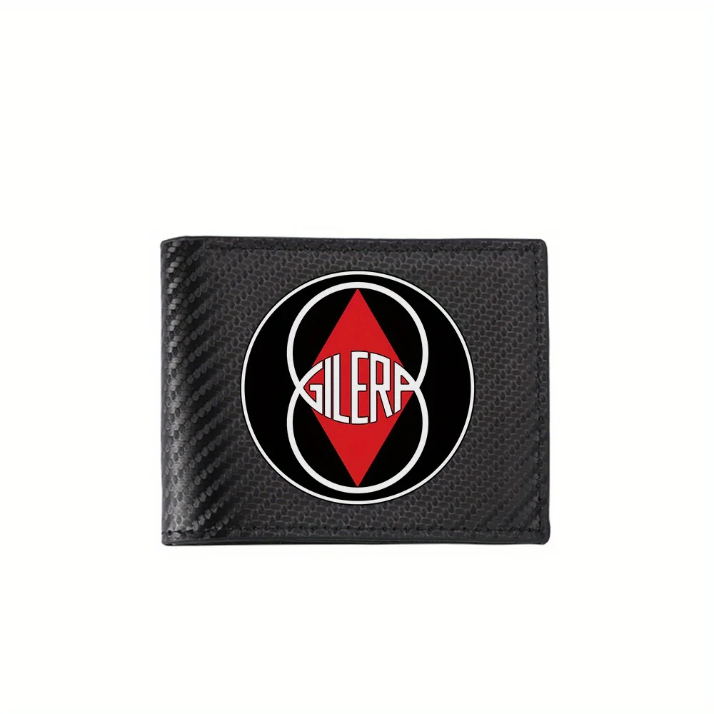 

Red diamond emblem,white text,black background Men's Wallets Simple Business Modern Stylish Printing Design Gifts For Father Boy