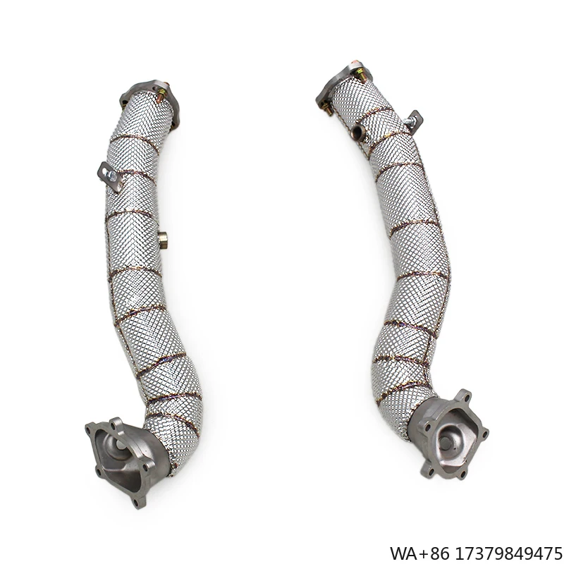 

Yooking Header Downpipe for Audi RS6/RS7 C7 4.0T 2013-2018 SUS304 Free Flow Pipe Race Street Car Exhaust System