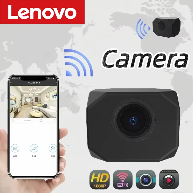 Lenovo 8K Mini Security Camera High Definition Surveillance with Full Color Night Vision Waterproof WiFi Motion Monitoring 2026