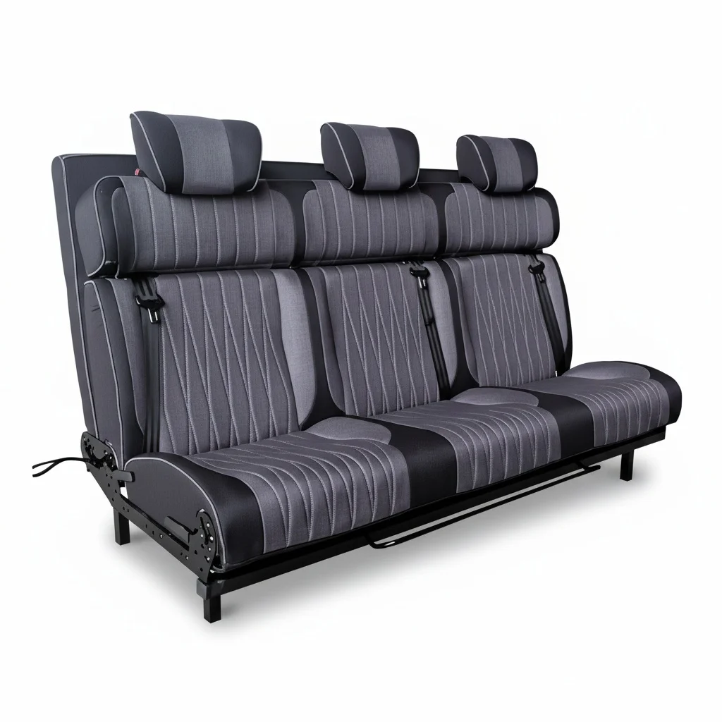 

Camper Van Seat Bed Swivel Reclining Reversible Design 3C Certified Custom 1 to 4 Seats Various Colors for Van Conversion