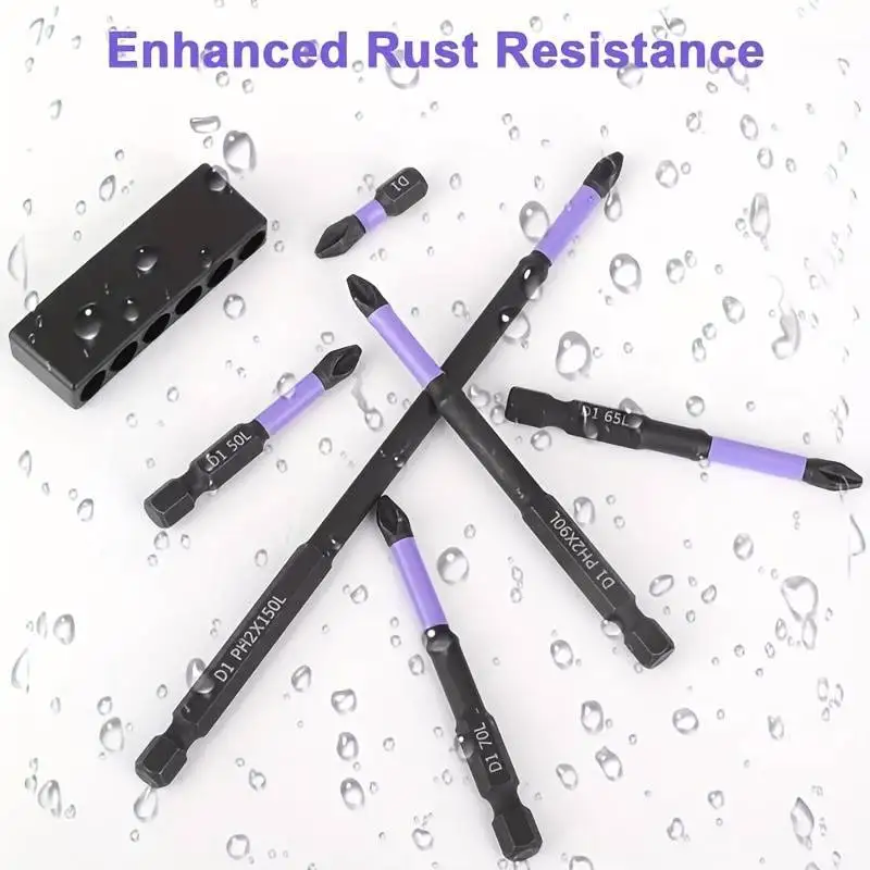 High-hardness Manual Screwdriver Head Magnetic Screw Dual-ended Multi-purpose Bit for Furniture and Home Appliance Repairs