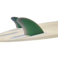 UPSURF FUTURE Fins Fiberglass Clear Twin Fins Quilha Fish Surfboard Fins K2 Size Surf Fins Twin Keels Shortboard Fin