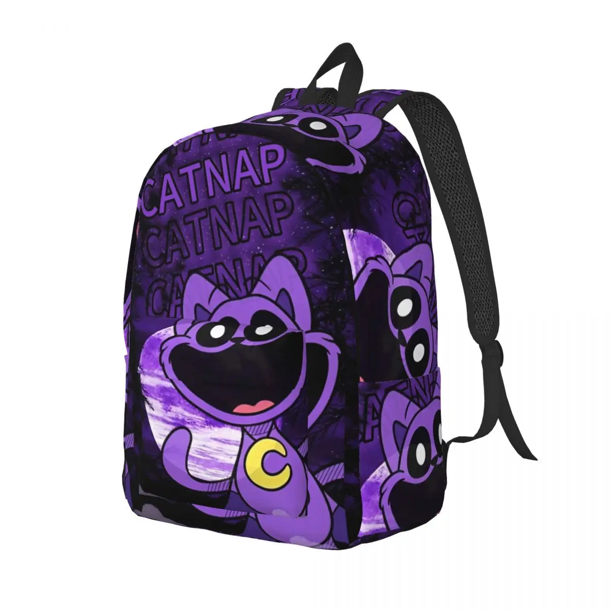 Catnap sonhando cristas mochila para menino menina crianças estudante escola bookbag lona daypack jardim de infância saco primário leve