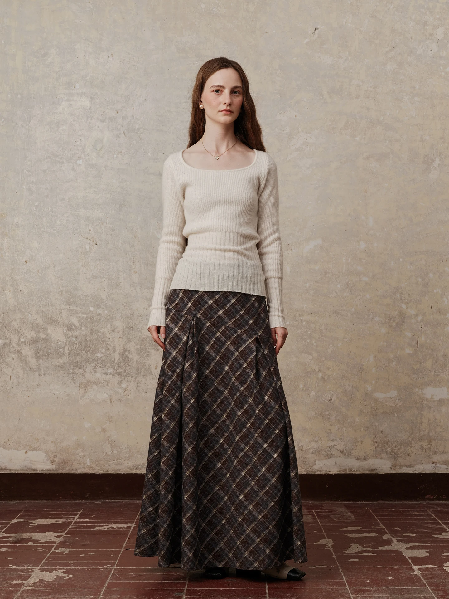 

Юбка женская с высокой талией в клетку, облегающая, универсальный дизайн, повседневная, с термоизоляцией, для города, А-силуэт