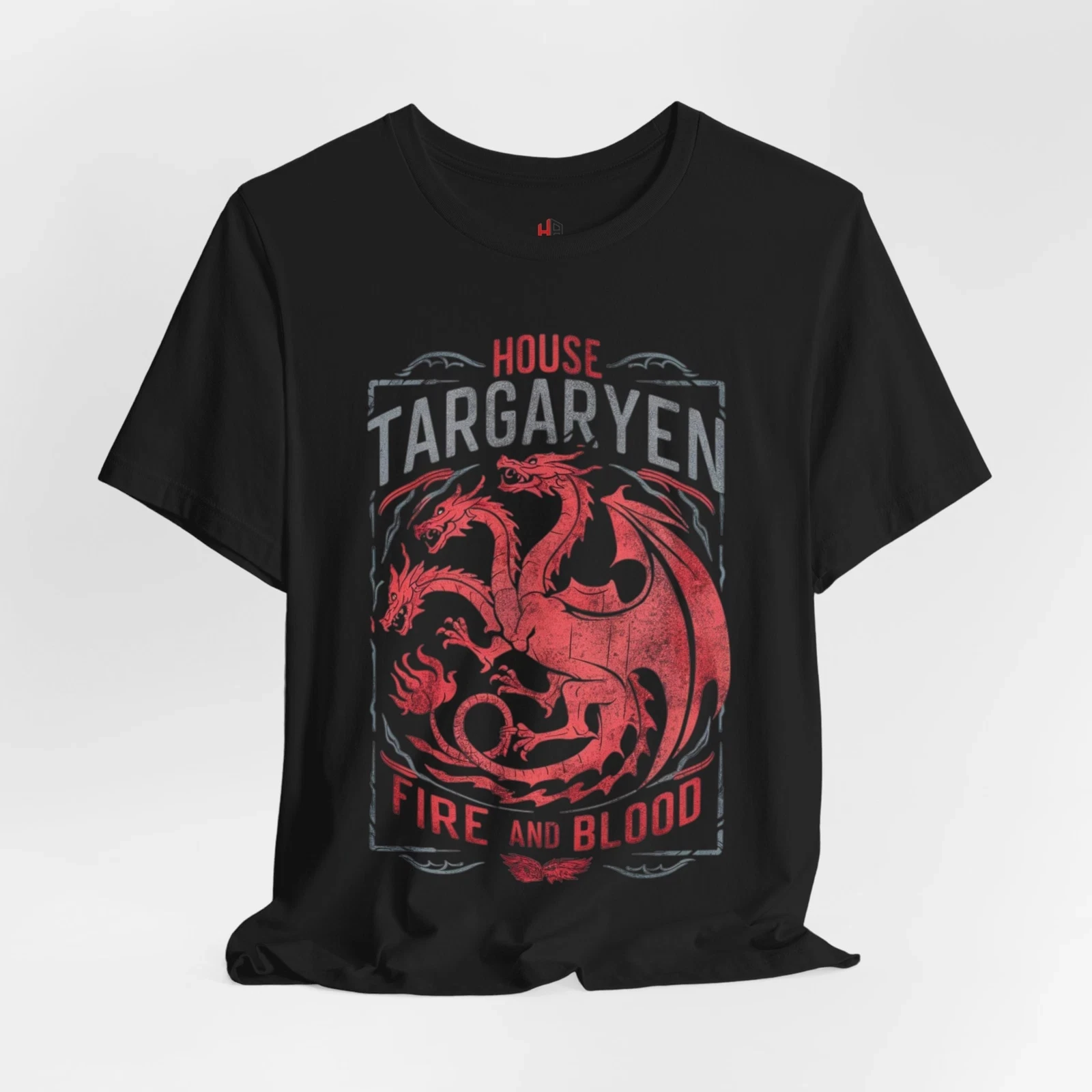 Game Of Thrones Fire And Blood House Targaryen Graphic T‑Shirt Retro Print Men Women Casual Short Sleeve Unisex Streetwear Tees
