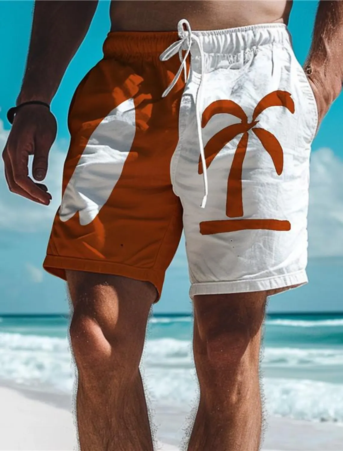 

Fashion Palm Tree Surfboard Printed Men's Board Shorts Hawaiian Shorts Swim Trunks Drawstring Comfort Breathable Vacation Shorts