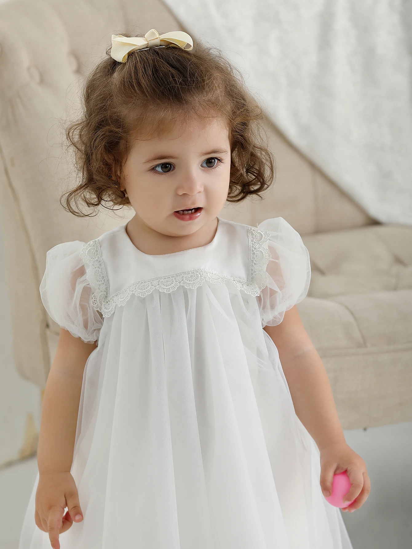 Lovely Babies Kids Infant Frocks Design Small Girl Birthday Special Party Baptism Dress