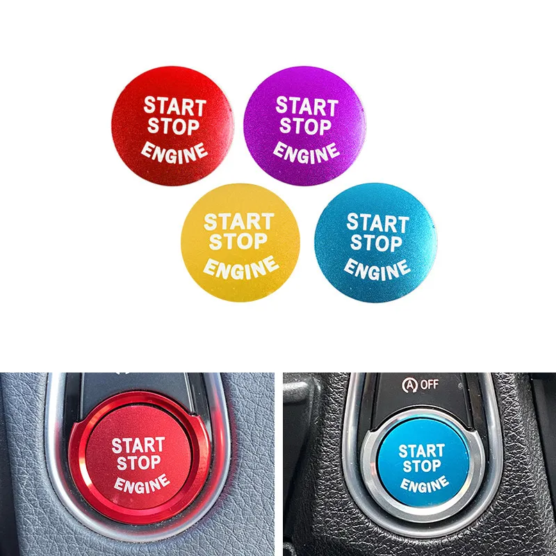 Car Aluminum Alloy Engine Start Stop Button Ring Cover Trim For BMW 1 3 5 Series F Chassis F01 F07 F10 F18 F15 F16 F36 F82 F83