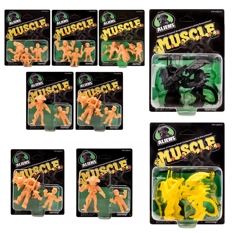 

Super7 Aliens MUSCLE Sets Limited Edition Classic Collectible Toys Sci-fi Alien Character Combat Model Movie Peripherals Figure