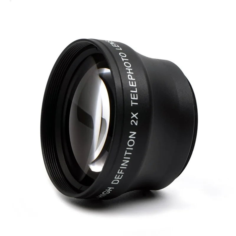 Suitable for 49/52/55/58mm2x Magnifying Lens, Magnifying Lens, Additional Fixed Focus Zoom Standard Lens Photography