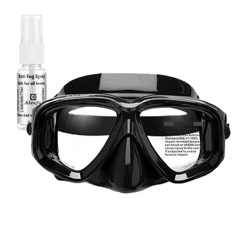 Myopia -1.0 to -9.0 Diving Mask RX Prescription Optical Dive Masks Tempered Lens Anti-fog Free Dive Goggles Freedive
