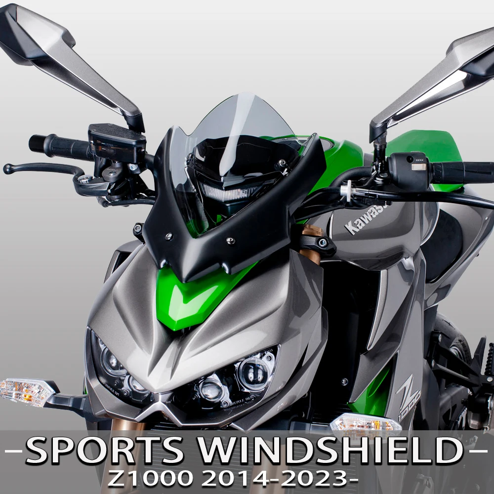 Motorcycle Windscreen Visor Windshield Deflector For Kawasaki Z1000 2014-2023 2022 2021 Z-1000 Z 1000 Z1000R 2017-2020 Z1000 R