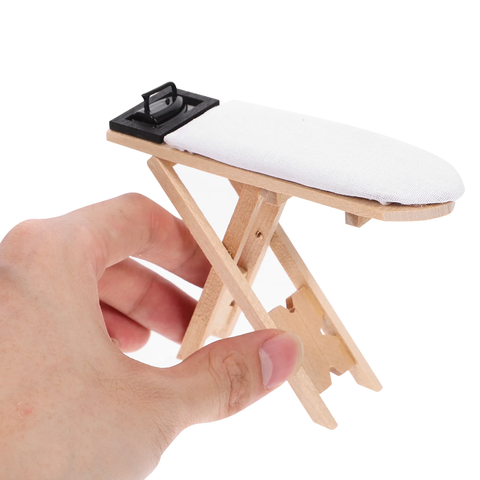 Casa de bonecas mini mesa de engomar móveis simulação de vapor em miniatura adornar modelo kit brinquedo