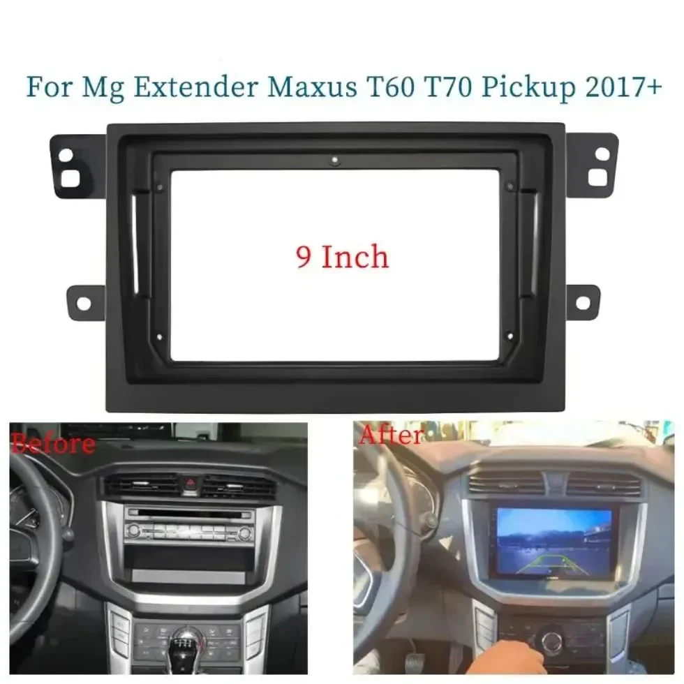 For Mg Extender Maxus T60 T70 Pickup 2017+ 9 Inch Car Frame Fascia Adapter Android Android Radio Dash Fitting Panel Kit