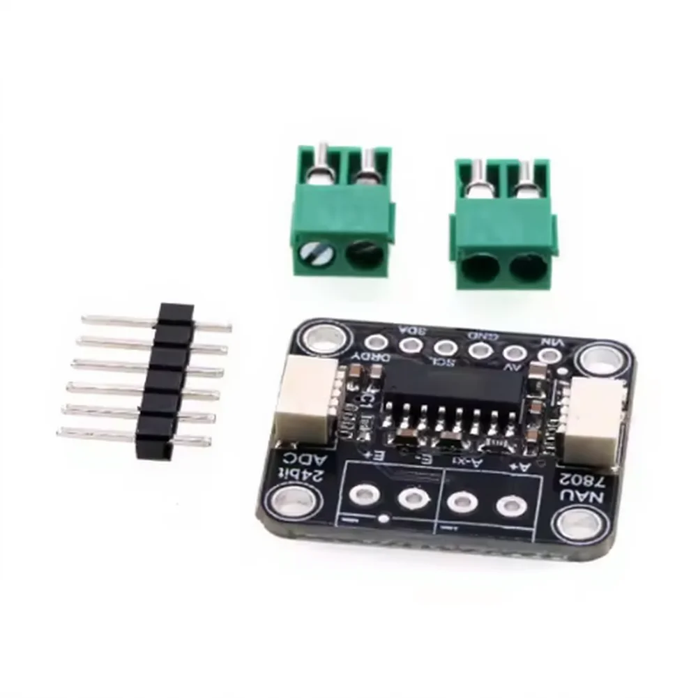 Black NAU7802 24 Bit Analog To Digital Converter Module With QT Interface For Precision Instrument And Biomedical Sensing