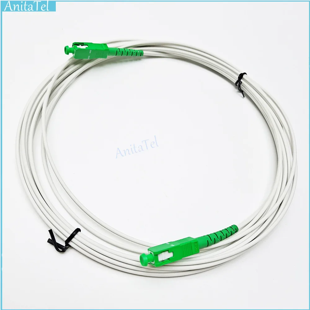 

100PCS SC/APC-SC/APC Milk White LSZH Jacket Single Mode G657A2 SX Fiber Optic Patch Cord Blanc Garter