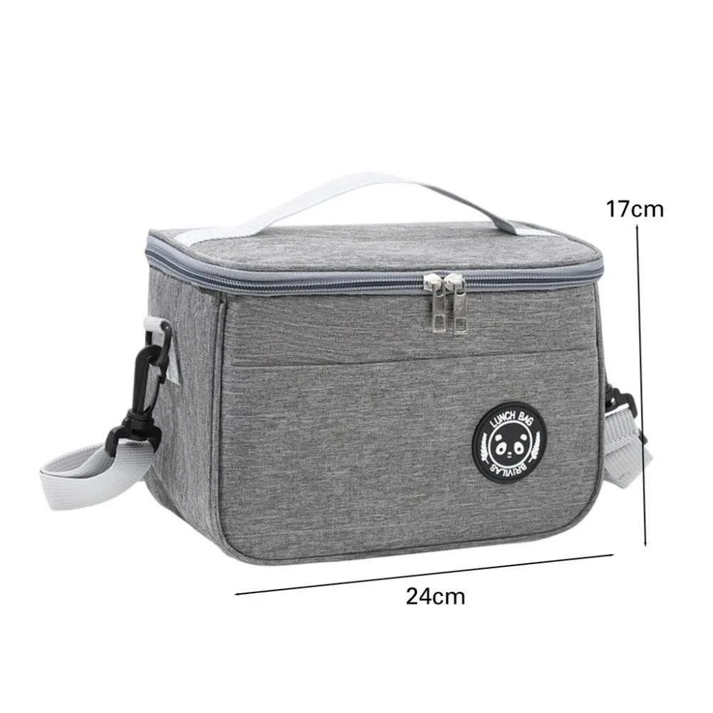 

Сумка для обеда большой емкости, двухслойная с регулируемым ремешком, изолированная коробка для еды, складная утолщенная сумка для кемпинга