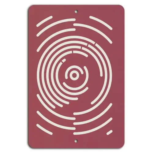 Retro Vortex Wall Art:  Metal Sign-Aluminum