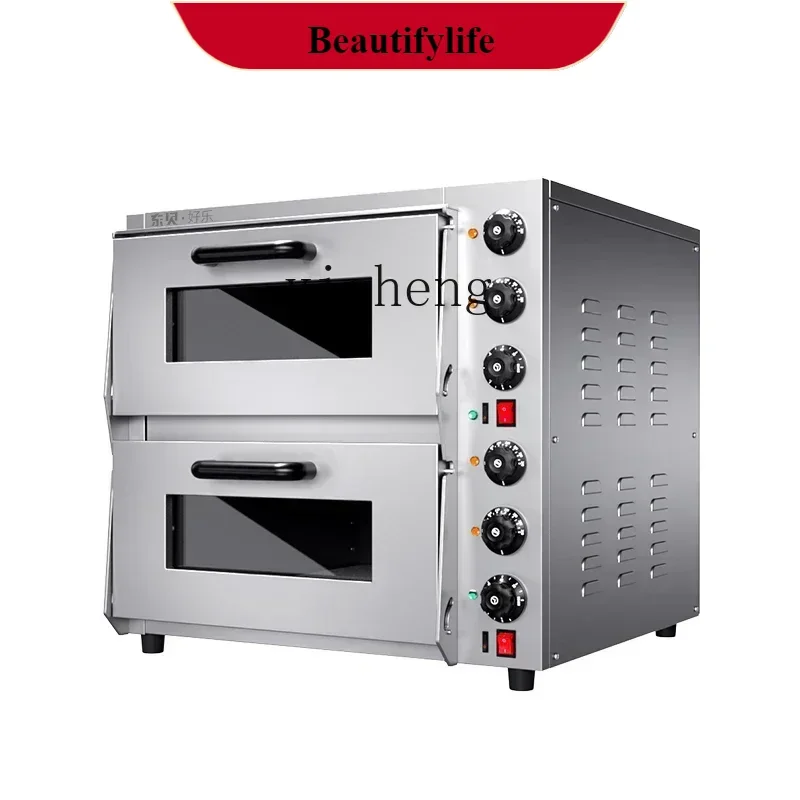 

E132 Electric Oven Commercial Double-Layer Baking Bread Pancake Pizza Oven Two-Layer Two-Plate Oven