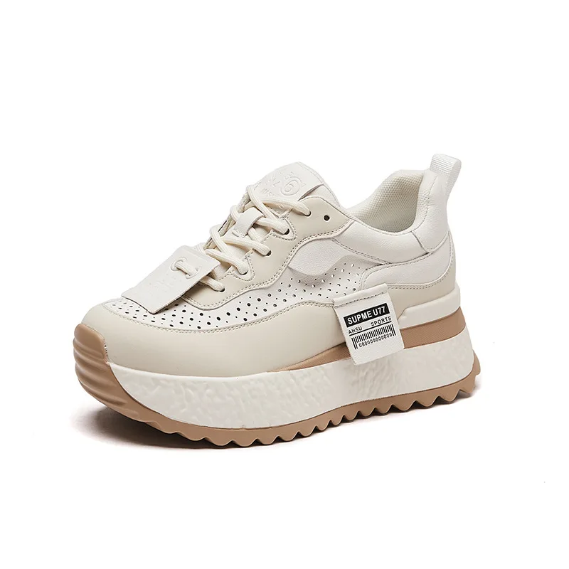 

Массивные кроссовки, женская спортивная обувь, модные повседневные кроссовки из микрофибры, дышащие кроссовки на плоской платформе с увеличенной высотой