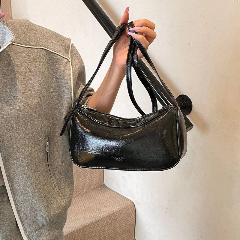 

High Quality PU Leather Handbag Purse Women's Bags Solid Color Shoulder Crossbody Bags Lady Baguette Small Tote for Women Girls