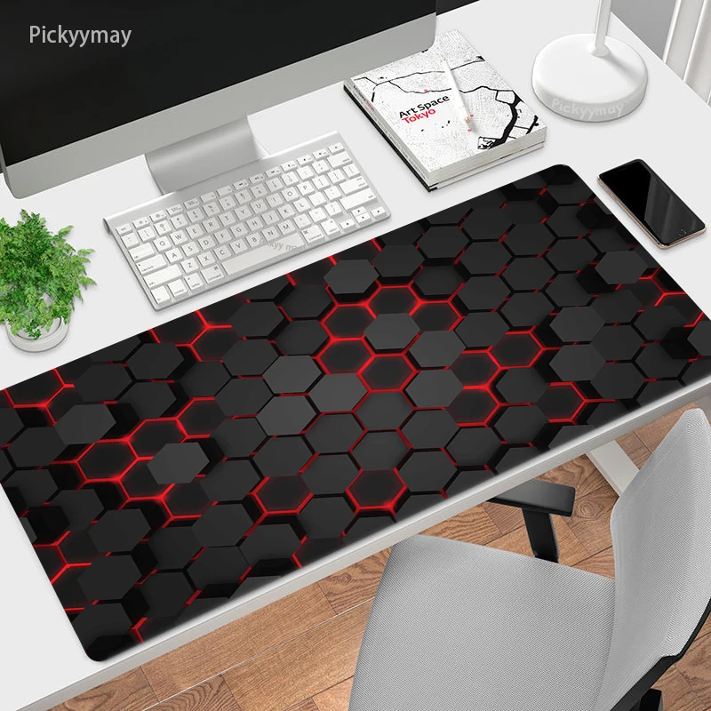 

Geometric Mouse Pad Office Hd Print Large Computer Gamer Locking Edge Mousepad XXL Keyboard Pc Mice Rubber Desk Mat Mause Pad